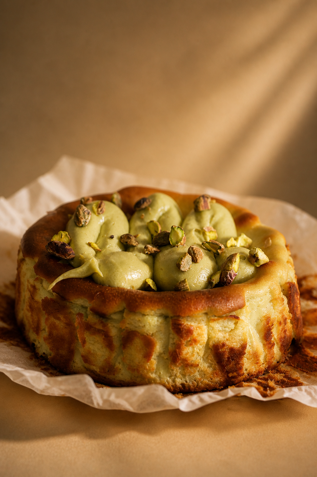Basque Burnt Cheesecake — Pistachio