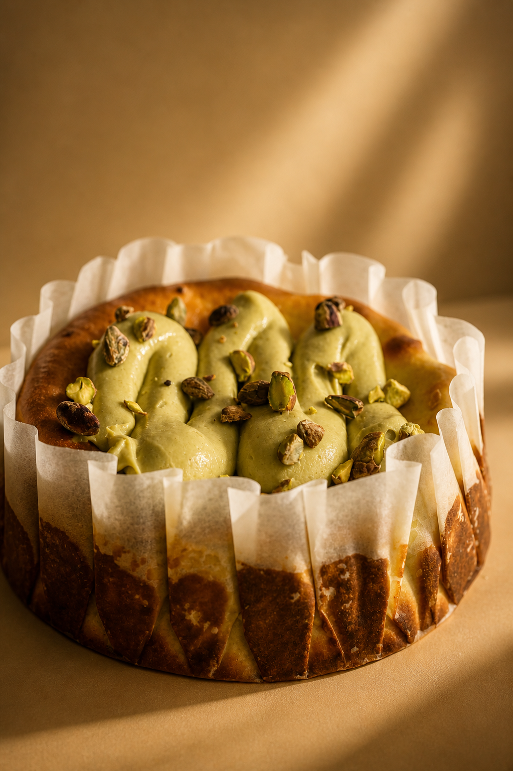 Basque Burnt Cheesecake — Pistachio