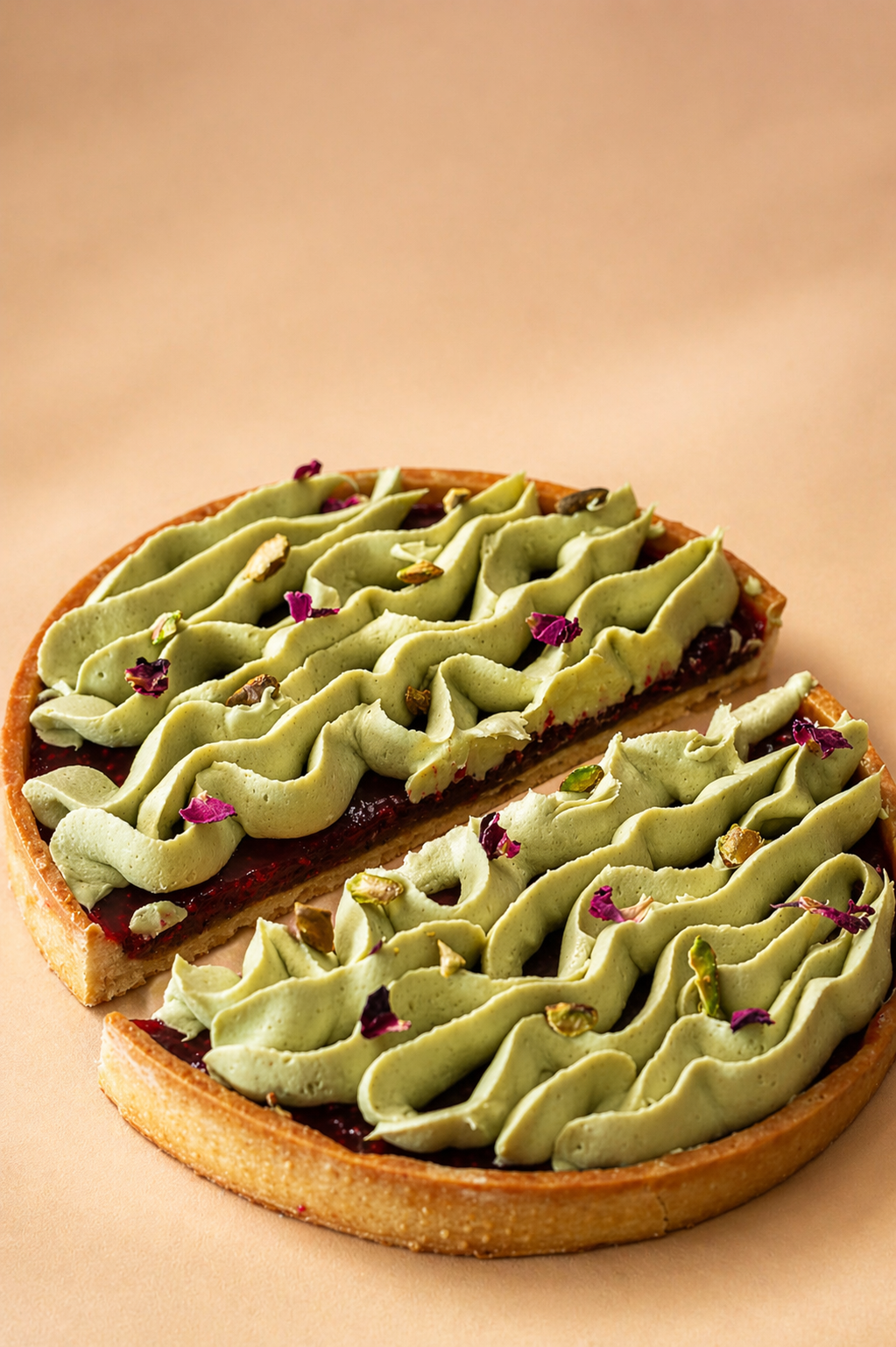 Pistachio & Raspberry Tart